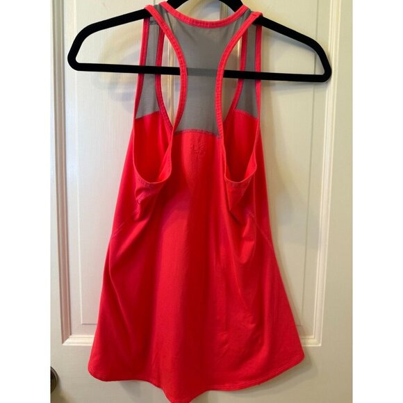 Athleta Bright Pink Racerback Workout Tank with Grey Mesh - Women's Size XS - Picture 6 of 9